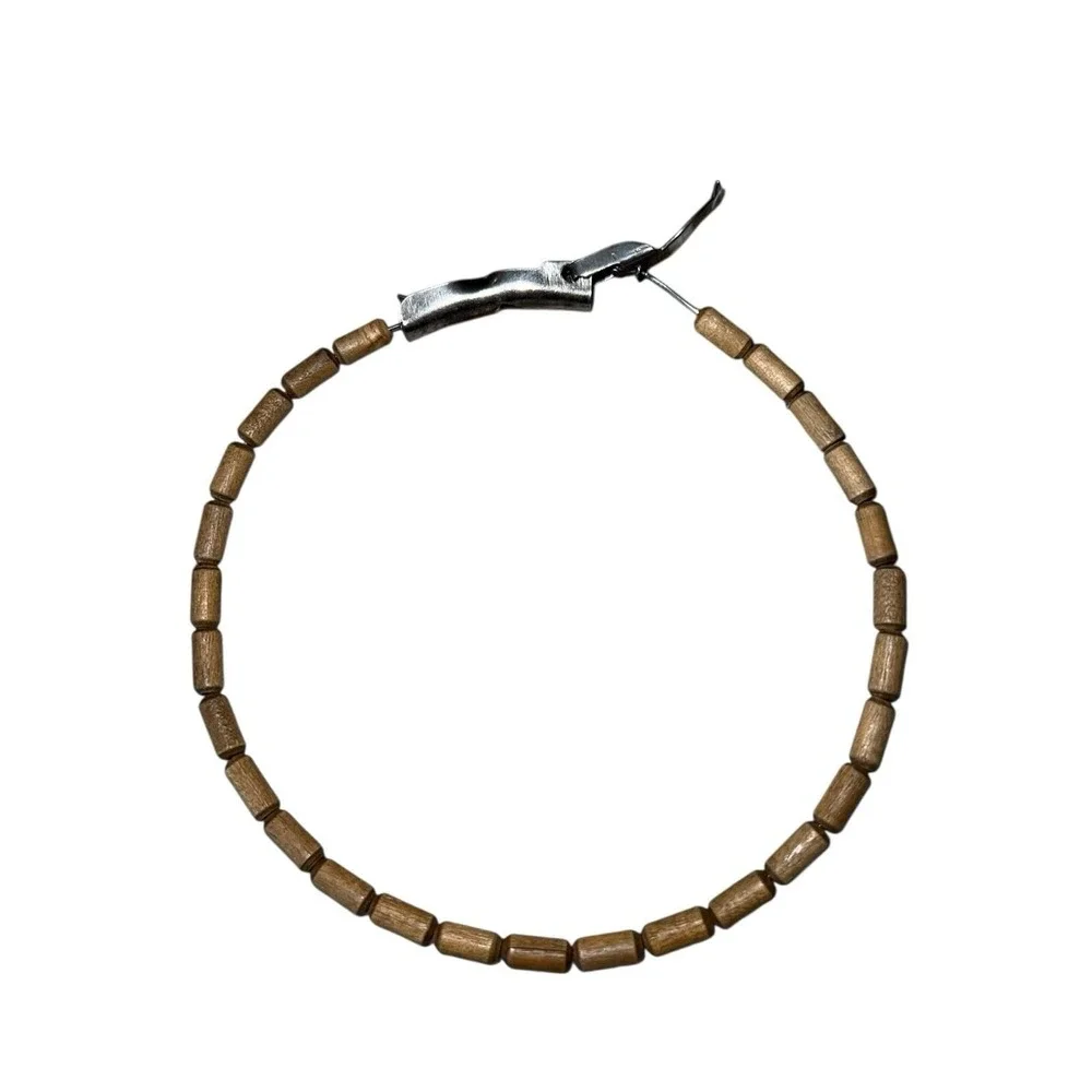 Embroidery Hoop RARE Latch Lock Tension Wood Bead Outer Ring Vintage Hardwood 6